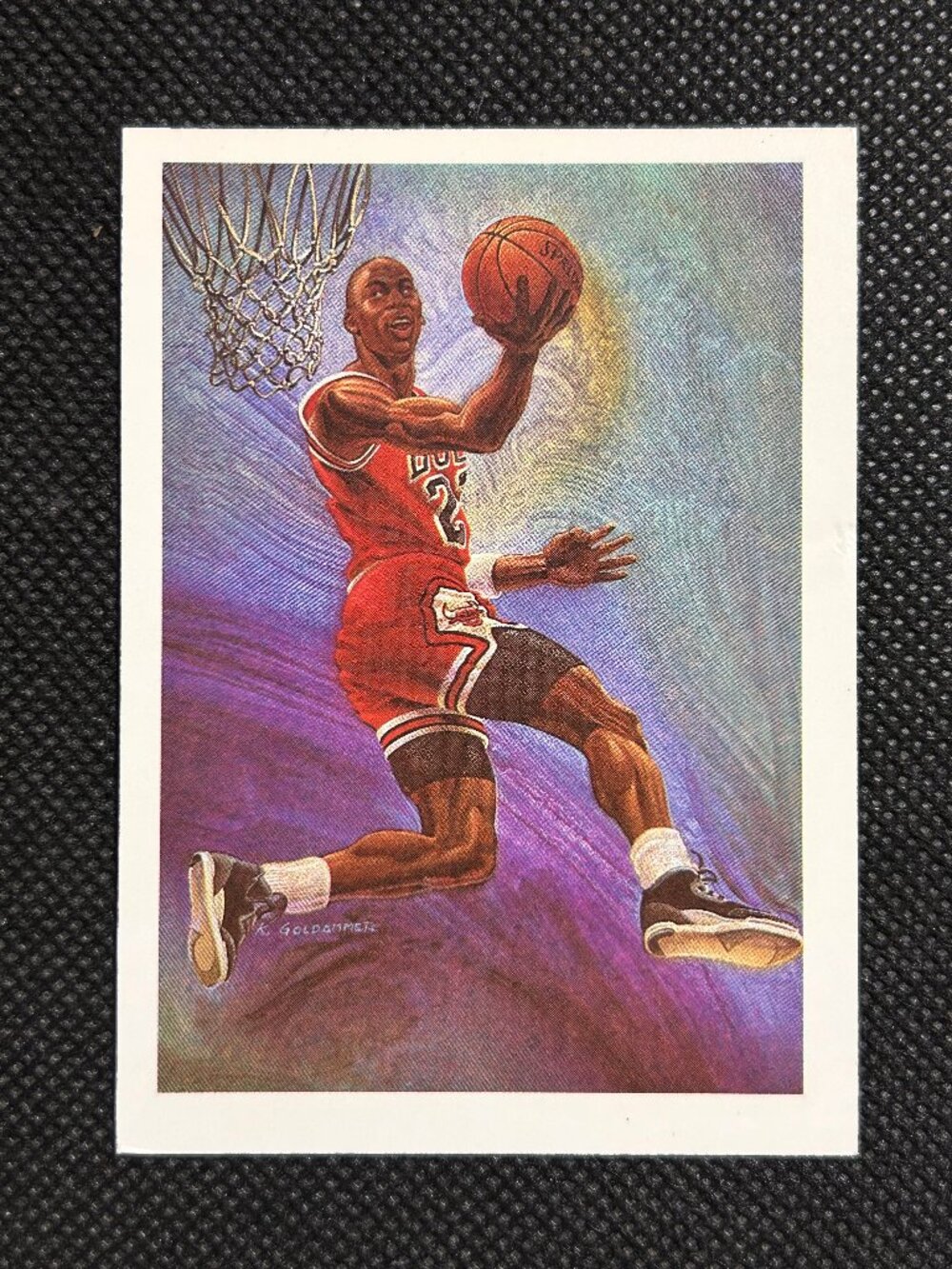 NBA Hoops 1990-91 Michael Jordan Team Checklist #358 Chicago Bulls
